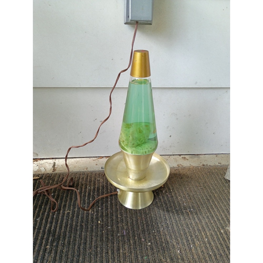 Vintage 1972 Lava Lamp Simplex Enchantress Teal Green Color Original Works Read